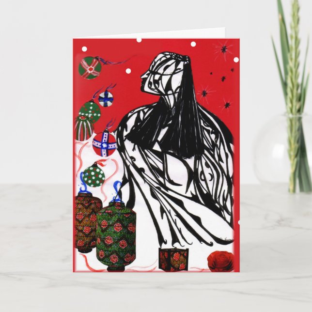 Shaman Christmas Card Feiertagskarte (Vorderseite)