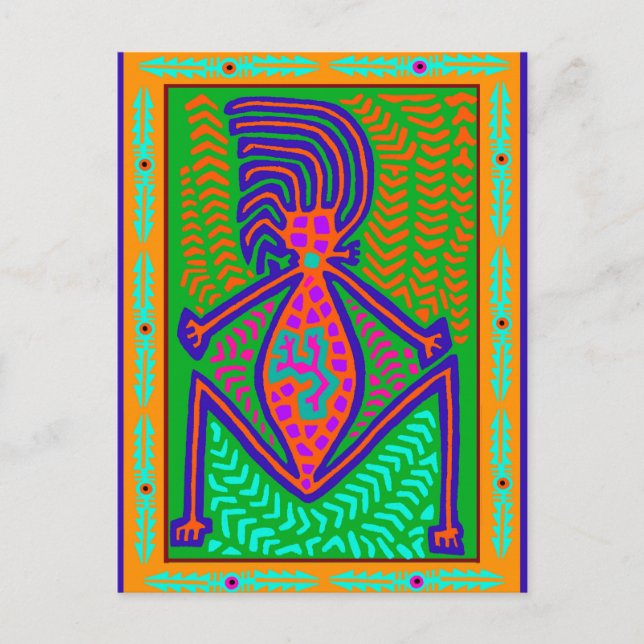 Shaman Earth Mother Postkarte (Vorderseite)