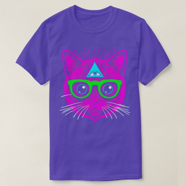Shaman Kitty Pink Illuminati T-Shirt (Design vorne)