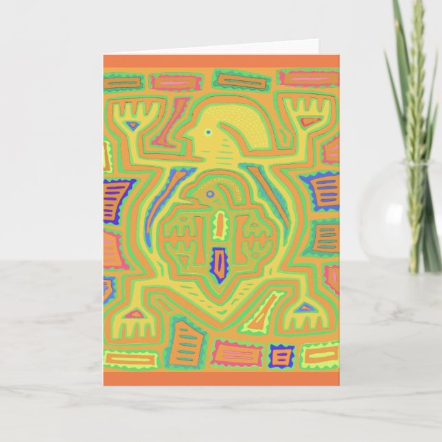 Shaman mit Kind Karte (Vorderseite)