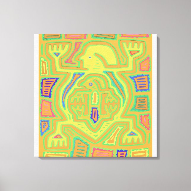 Shaman mit Kind Leinwanddruck (Vorderseite)