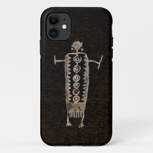 Shaman Petroglyph Case-Mate iPhone Hülle (Rückseite)