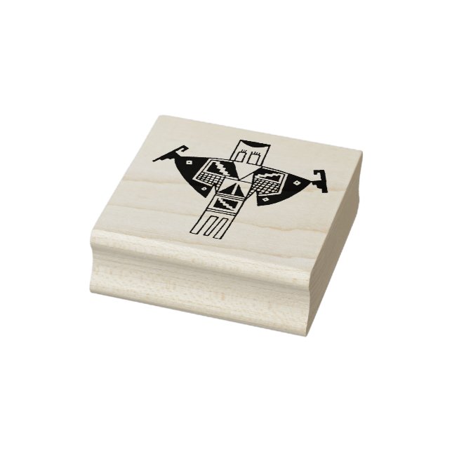 Shaman Petroglyph Design Gummi Briefmarke Gummistempel (Stempel)