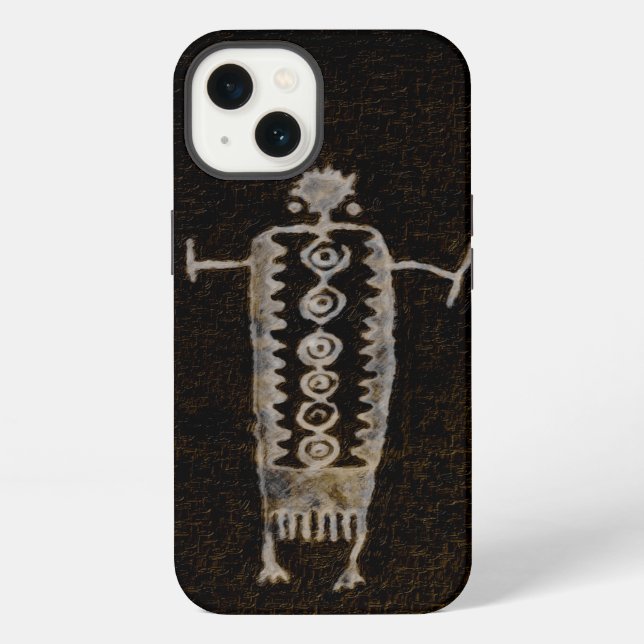Shaman Petroglyph iPhone Hülle (Rückseite)