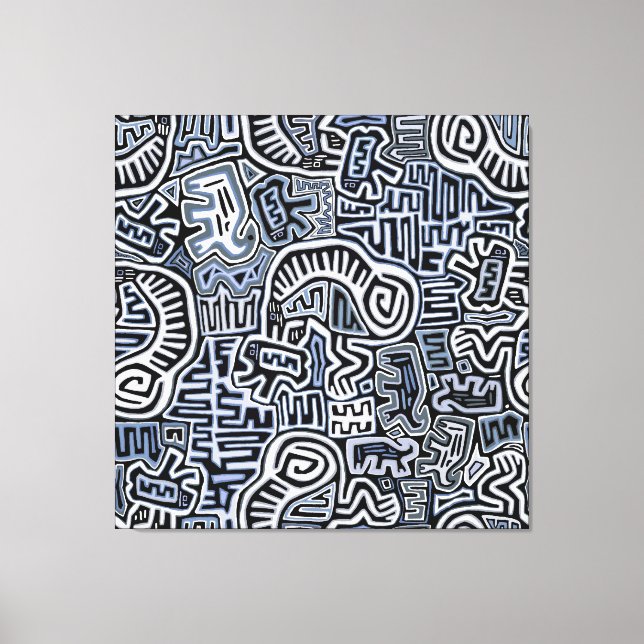 Shaman Peyote Ritual Mola Leinwanddruck (Vorderseite)