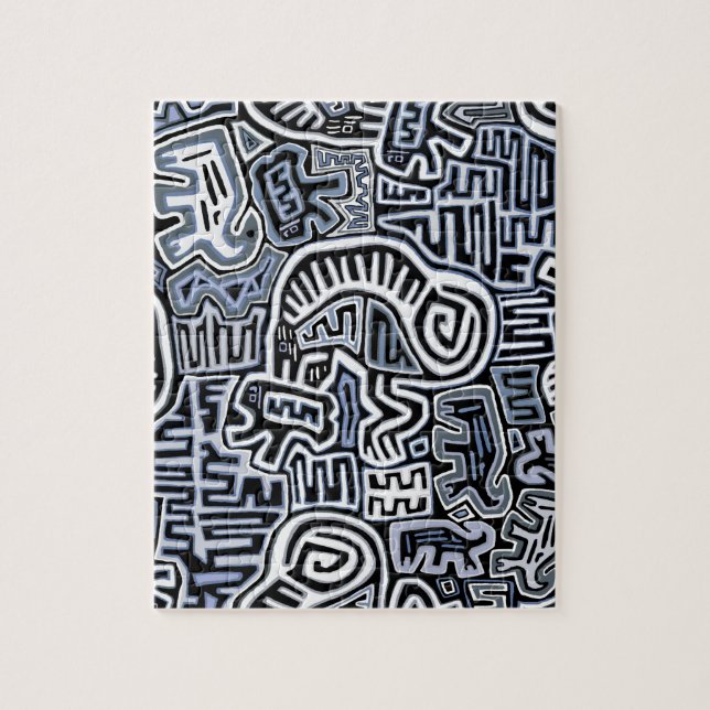 Shaman Peyote Ritual Mola Puzzle (Vertikal)