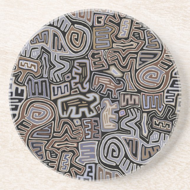 Shaman Peyote Serpent Ritual Spirits Getränkeuntersetzer (Vorne)