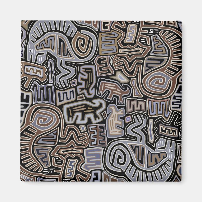 Shaman Peyote Serpent Ritual Spirits Magnet (Vorne)