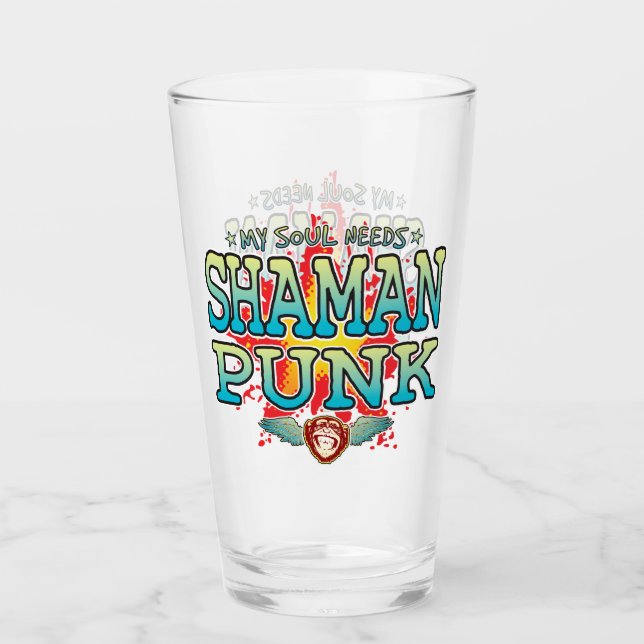 Shaman Punk Soul Glass Tumbler (Vorderseite)