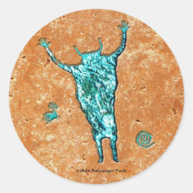 Shaman Runder Aufkleber (Vorderseite)