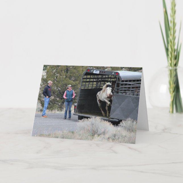 Shaman springt aus der geklappten Merkkarte des An (Vorderseite)