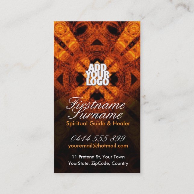 Shaman Tree Spirit w/Logo Business Cards Visitenkarte (Vorderseite)