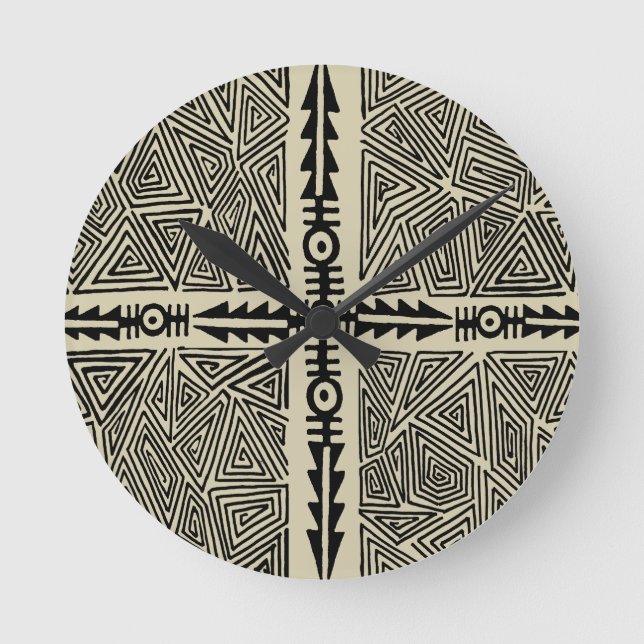 Shaman Voodoo Map Runde Wanduhr (Vorderseite)