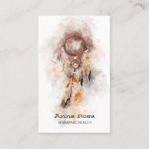 *~* Shamanic Dream Catcher Tribal Shaman Heilig Visitenkarte