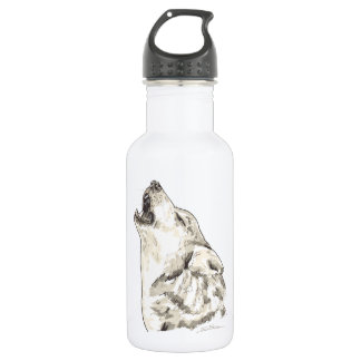 Shamanic Geist des Wolfs Edelstahlflasche