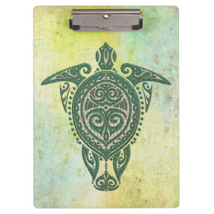 Shamanic Sea Turtle Symbol + Ihre Ideen Klemmbrett