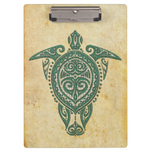Shamanic Sea Turtle Symbol + Ihre Ideen Klemmbrett