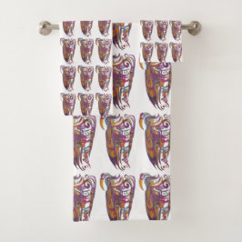 ShamanicBIRD Maske Badetuch Set