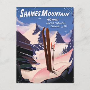 Shames Mountain Terrace British Columbia Skigebiet Feiertagspostkarte