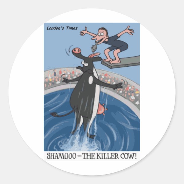 Shamooo Funny Cow Geschenke & Sammlerstücke Runder Aufkleber (Vorderseite)
