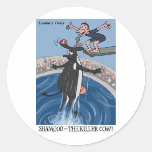 Shamooo Funny Cow Geschenke & Sammlerstücke Runder Aufkleber