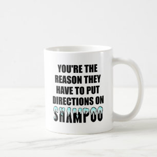Shampoo-Anleitung Lustiger Becher Tasse