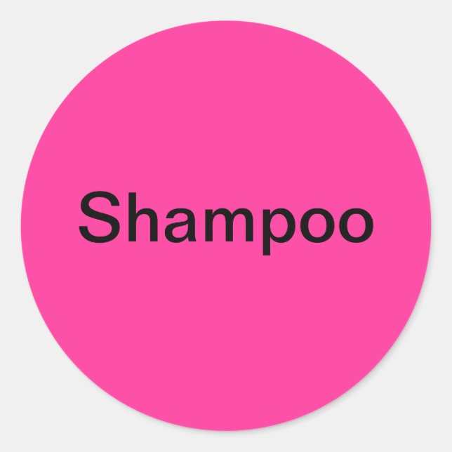 Shampoo Labels/ Runder Aufkleber (Vorderseite)