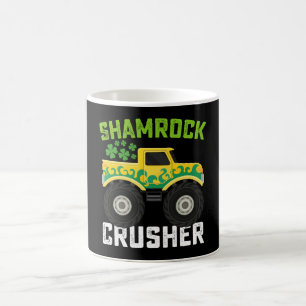 Shamrock Crusher Monster Truck St. Patrick's Tag Kaffeetasse