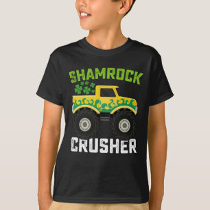 Shamrock Crusher Monster Truck St. Patricks Tag T-Shirt