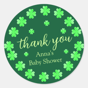Shamrock-Dankeschön-Geschenk Runder Aufkleber