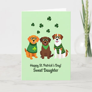 Shamrock Dogs Muster Glückskarte Karte