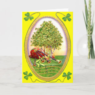 Shamrock Dudelsack Gold Grün Karte