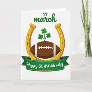 Shamrock-Fußball-St.-Patricks-Karte Karte