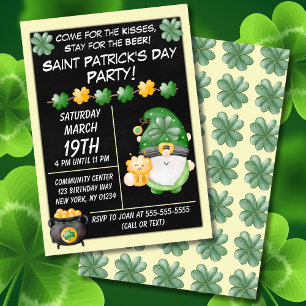 Shamrock-Gold St. Patrick's Day Party-Einladung Einladung