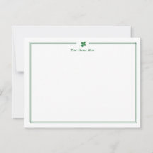 Shamrock Green Personal Note Card
