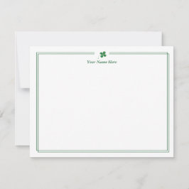Shamrock Green Personal Note Card Mitteilungskarte