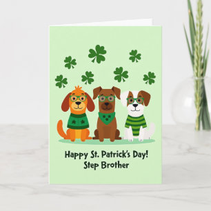 Shamrock-Hunde St. Patricks Tag Karte