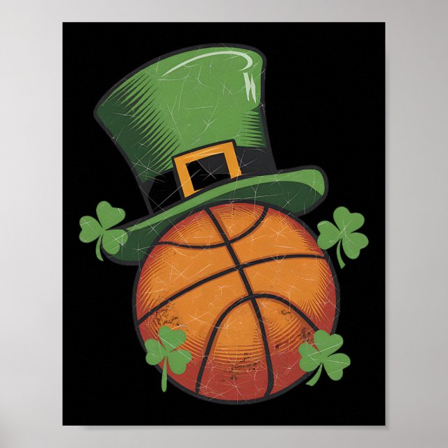 Shamrock Irischer Sketll Leprechaun St Patricks Da Poster (Vorne)