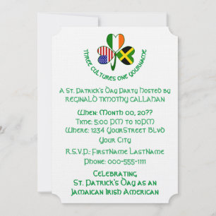 Shamrock Jamaika Irland USA Personalisierter Text Einladung