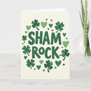 Shamrock Joy St. Patricks Grußkarte Karte