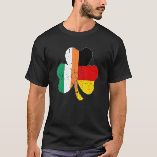Shamrock leaf irish german flag for St Patricks da T-Shirt (Vorderseite)