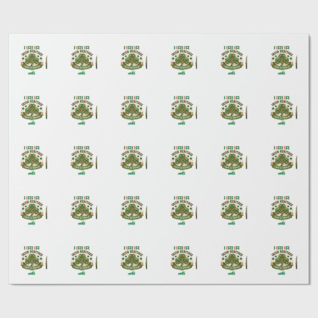 Shamrock Luck Celebration Logo design Geschenkpapier (Flach)