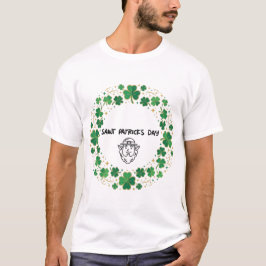 Shamrock Lucky Frame St. Patrick’s Day Design T-Shirt