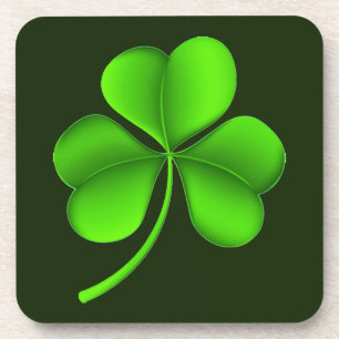 Shamrock on Dark Green Coastercn Getränkeuntersetzer