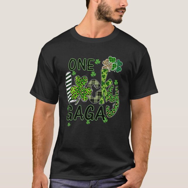 Shamrock One Lucky Gaga St Patrick's Day T-Shirt (Vorderseite)