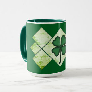Shamrock Pattern St Patrick’s Day Shirt – caneca Tasse