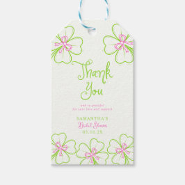  Shamrock Pink Green  Bridal Shower Thank You Geschenkanhänger