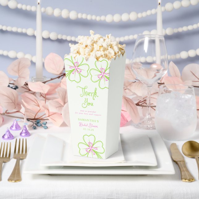 Shamrock Pink Green  Bridal Shower Thank You Geschenkschachtel (Hochzeit)