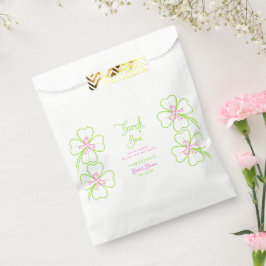  Shamrock Pink Green  Bridal Shower Thank You Geschenktütchen
