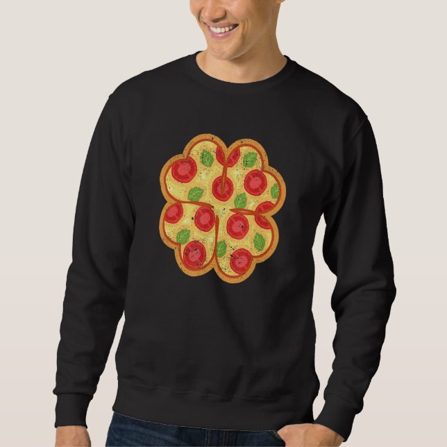 Shamrock Pizza Italian St Patricks Day Irish Foodi Sweatshirt (Vorderseite)